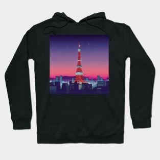 Retro vintage Tokyo sky Hoodie